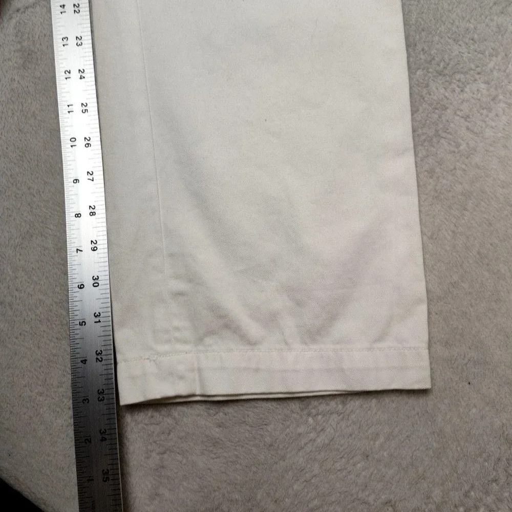 Polo Ralph Lauren Pants Mens 34x34 White Chino Classic Fit Stretch Pockets READ
